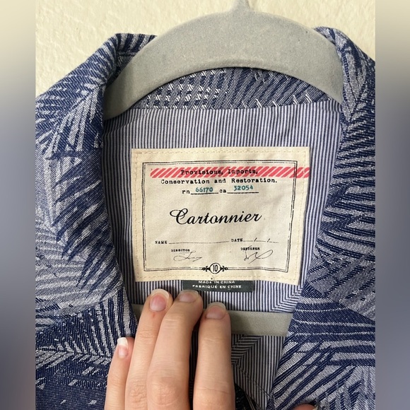 Anthropologie Cartonnier Navy Fern Brocade Smart Suit Jacket Womens Size 10 - Picture 11 of 15